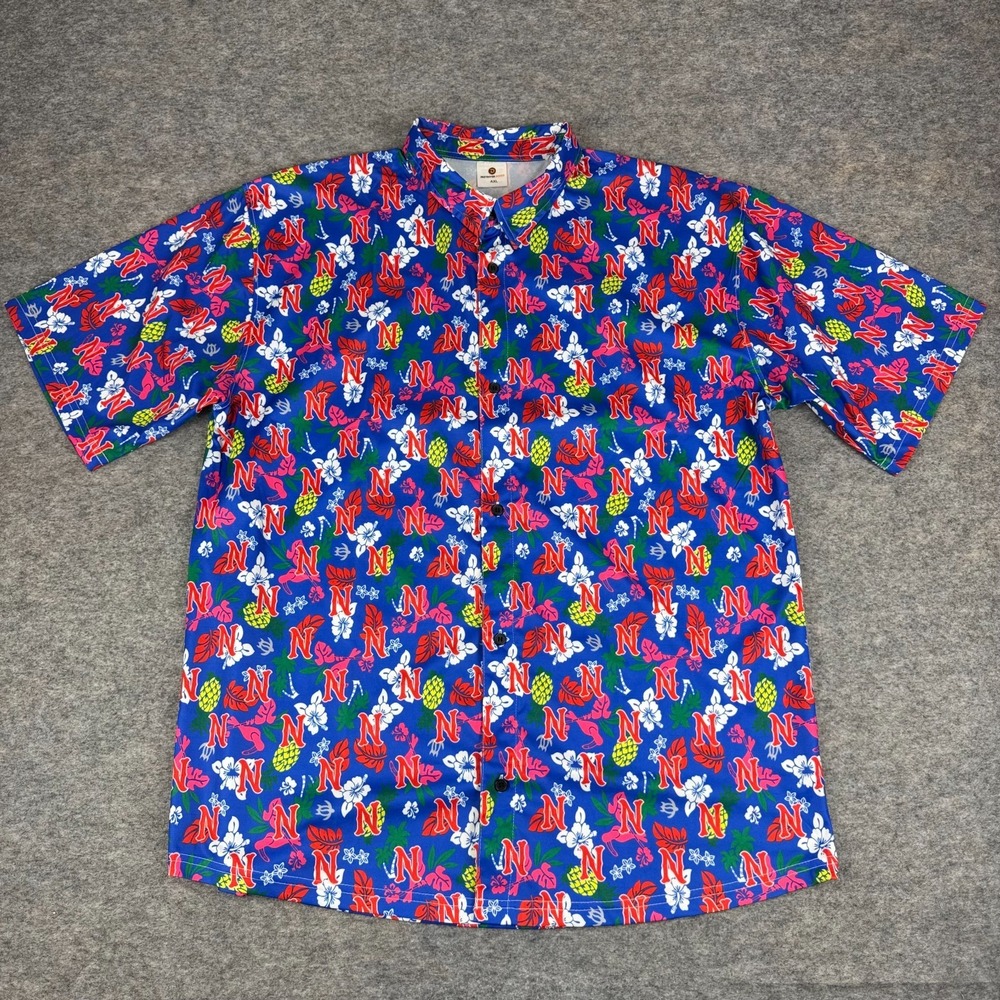 Nashville Sounds Hawaiian Button Up Shirt Destroyer Rocks  SGA Adult Mens XL